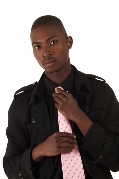 若いプロ黒アフリカ大人の実業家 - 写真・画像