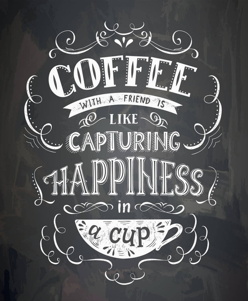 Poster con iscrizione sulle bevande al caffè. Illustrazione vettoriale
. - Vettoriali, immagini