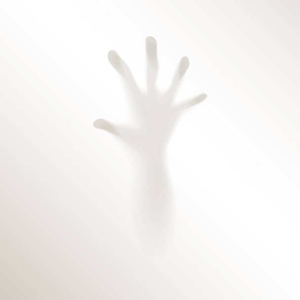     Wazig griezelig Hand vingers mysterieuze vervolging Horror angst Halloween mist  - Vector, afbeelding
