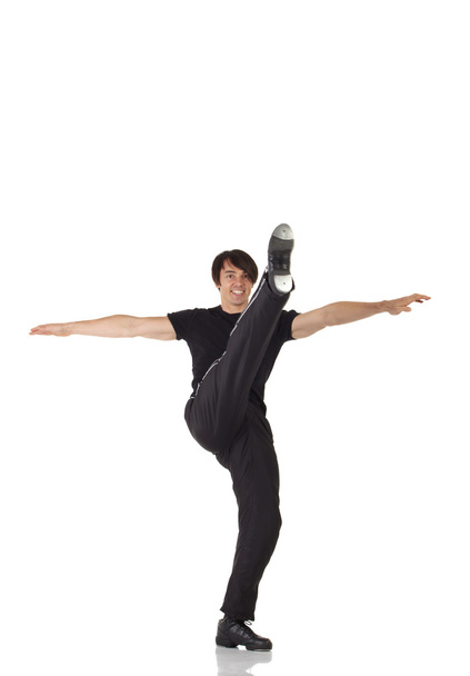 Single Caucasian male tap dancer - Фото, зображення