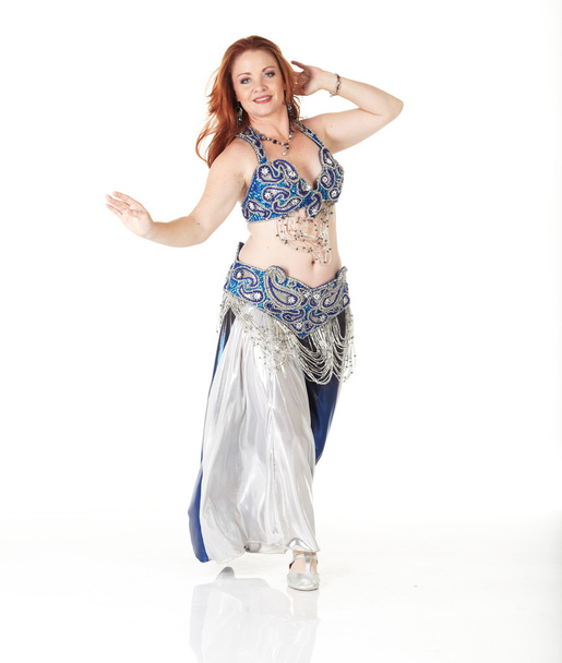 adult caucasian belly dancer - Photo, image