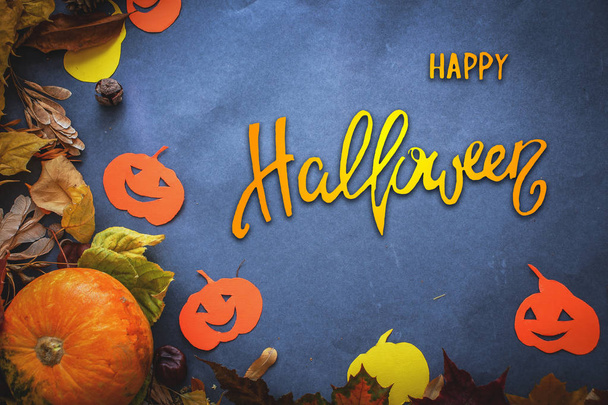 With the addition of handwritten text Happy Halloween - Foto, Imagem