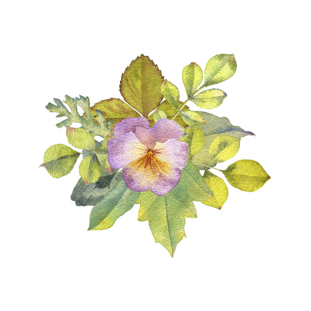watercolor drawing flowers - Foto, Imagem