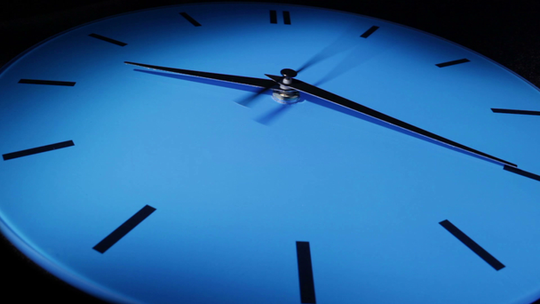Blue clock. Time lapse - Footage, Video