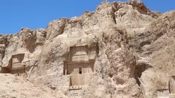 alte Ruinen in der Nähe von Persepolis in Iran - Filmmaterial, Video