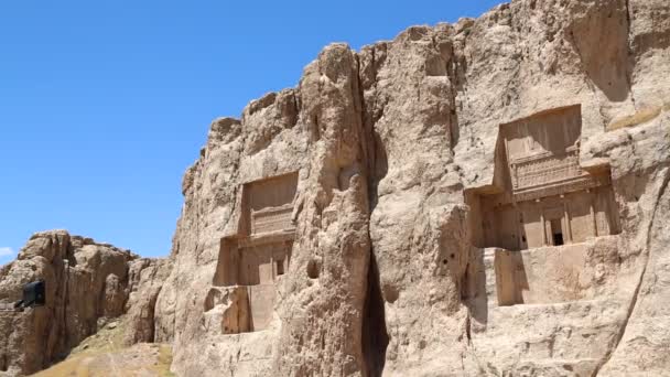 oude ruïnes bij Persepolis in Iran - Video