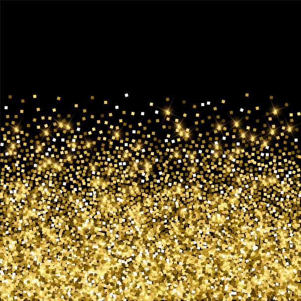 Espumante ouro luxo espumante confete. Dispersão - Vetor, Imagem