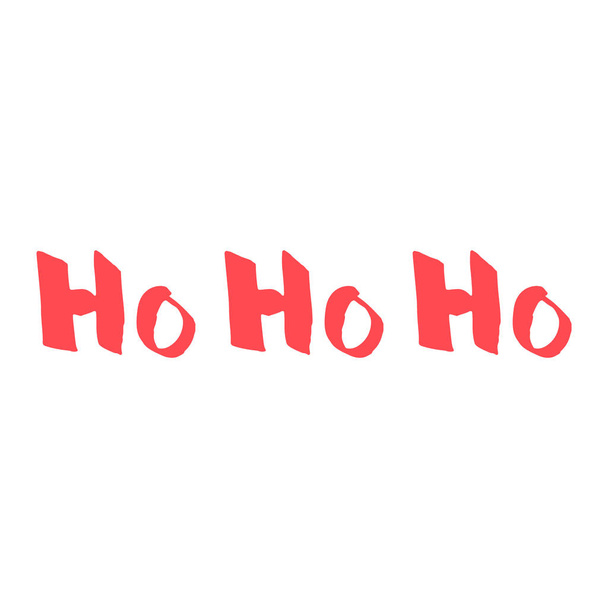 Ho Ho Ho qoute. Vector lettering for posters, banners or greeting cards. Isolated on white background. - Vettoriali, immagini