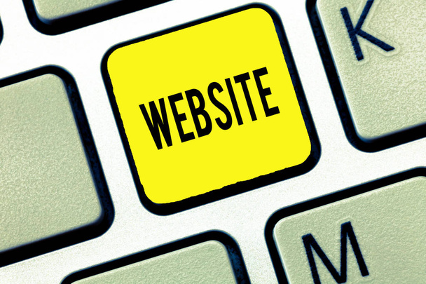 Handschrift Text schreiben Website. Konzept bedeutet verwandte Webseiten, die sich unter einem einzigen Domainnamen Internet befinden - Foto, Bild