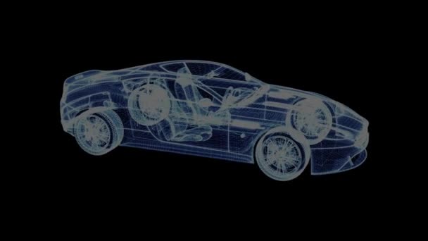 3D yarış spor araba Hologram - Video, Çekim