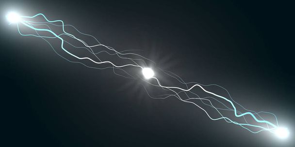 Electric lightning  thunder, Power electrical energy - Vector, Image