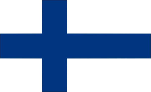 Finnlands Flagge und Sprachsymbol - isolierte Vektorillustration - Vektor, Bild