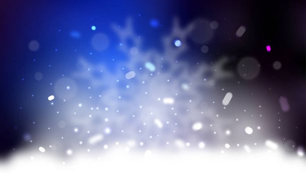 Векторний фон з різдвяними сніжинками. Блискуча кольорова ілюстрація зі снігом в різдвяному стилі. Візерунок можна використовувати для новорічних листівок
. - Вектор, зображення