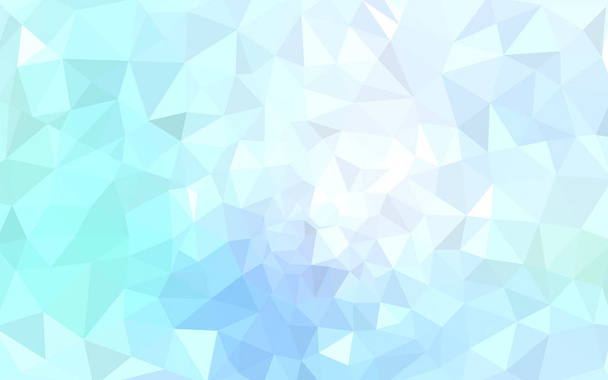 Light BLUE vector Low poly crystal background. Polygon design pattern. Low poly illustration, low polygon background. - Vector, Image