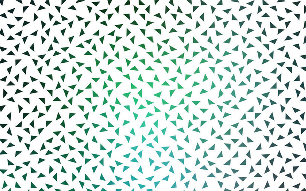 Světle zelené vektor trojúhelníčky na bílém pozadí. Ilustrace z abstraktní textury trojúhelníků. Vzor pro nápisu, plakátu, kryt. - Vektor, obrázek