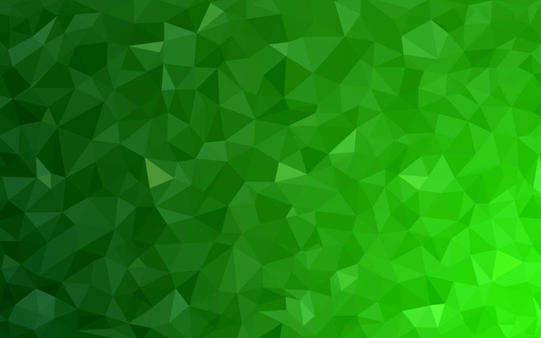 Light Green Vector Low Poly Kristall Hintergrund. Polygon-Muster. Low-Poly-Illustration, niedriger Polygon-Hintergrund. - Vektor, Bild