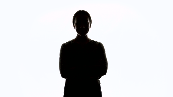 Silhouette einer nicht einwilligungsfähigen Frau - Filmmaterial, Video