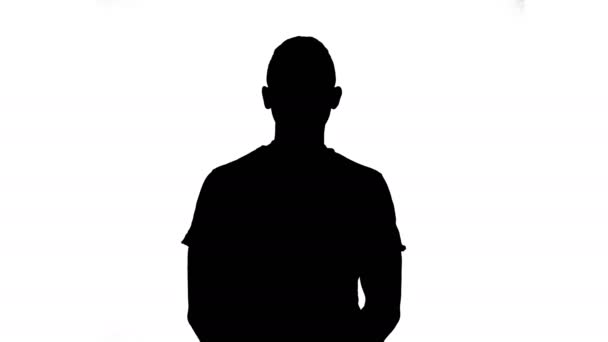 Silhouette di giovane uomo in piedi
 - Filmati, video