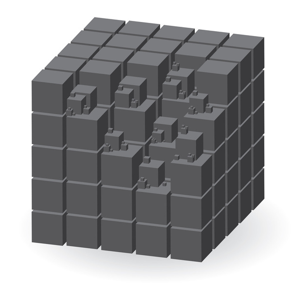 Серый куб
 - Вектор,изображение