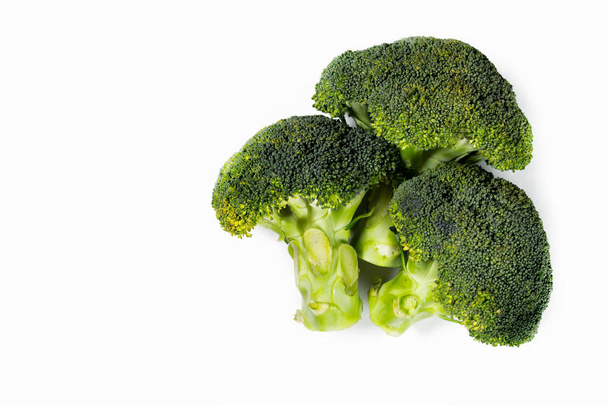 Broccoli isolated on white background. - 写真・画像