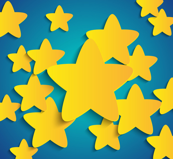 Векторный фон с бумажными звездами
 - Вектор,изображение