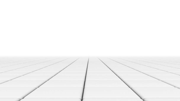 Revestimento de azulejo branco, arquitetura padrão textura fundo, 3d ilustração abstrata
 - Foto, Imagem