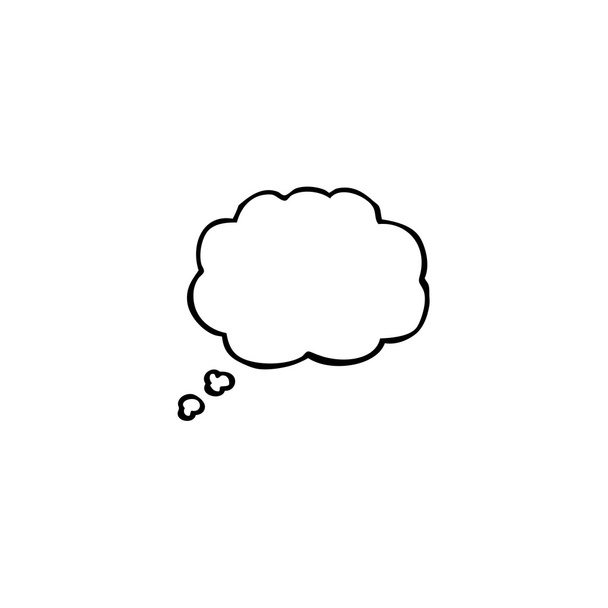 gedachte zeepbel cartoon - Vector, afbeelding