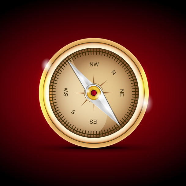 Vector illustration of a compass. - Vector, Image