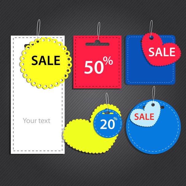 Vector set of labels for sale. - Vector, Image