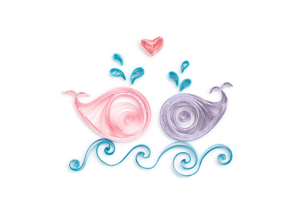 quilling with two dolphins - Photo, Image