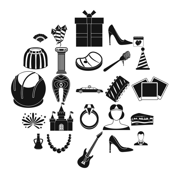 Regale icons set, simple style - Vector, afbeelding