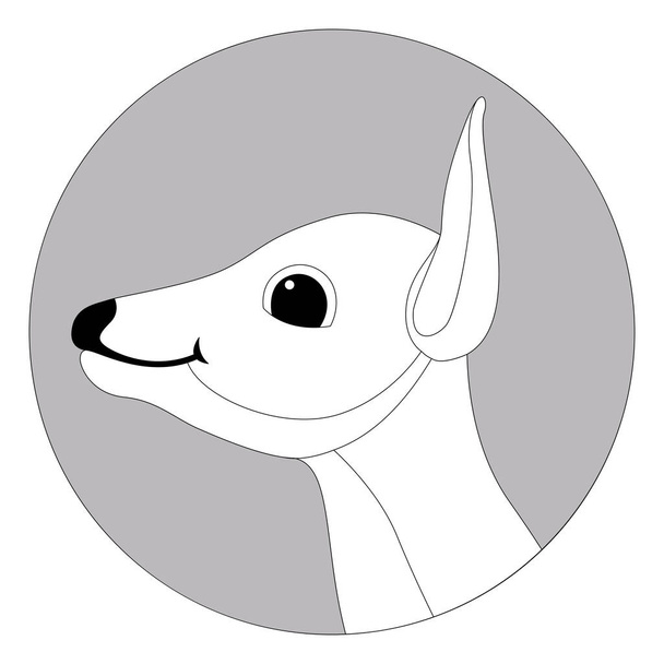 fumetto testa di cervo vettore illustrazione fodera disegnare profilo
 - Vettoriali, immagini