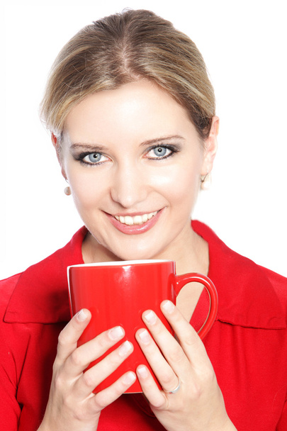 Женщина с кофе
 - Фото, изображение