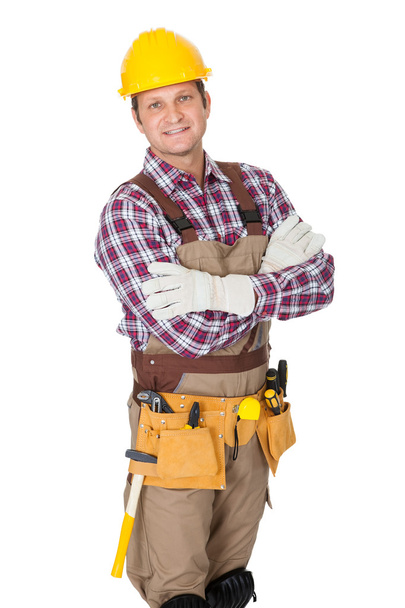 Portrait of construction worker - 写真・画像