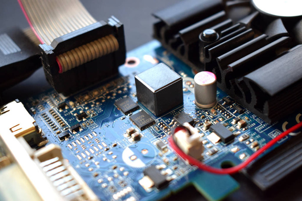 Chip and electronic components. - Photo, Image