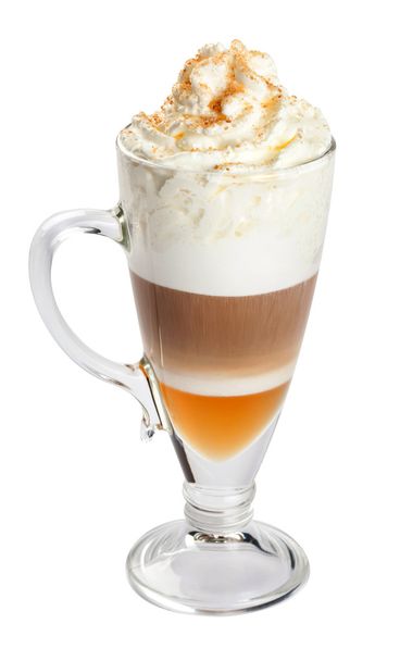 Latte, coffee isolated on white. - Photo, Image