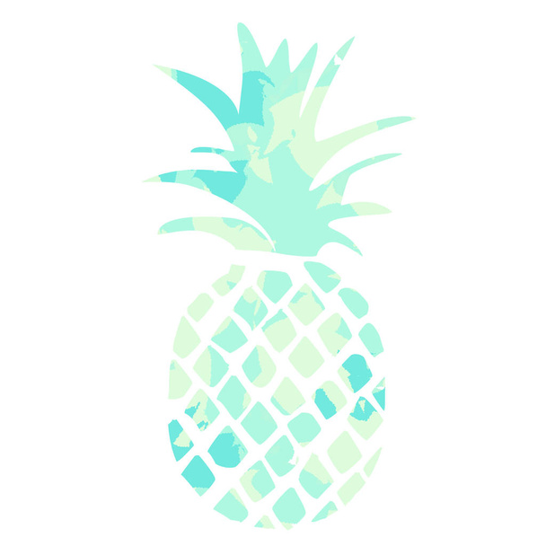 Pineapple illustration, typography, t-shirt graphics, vectors - Vetor, Imagem