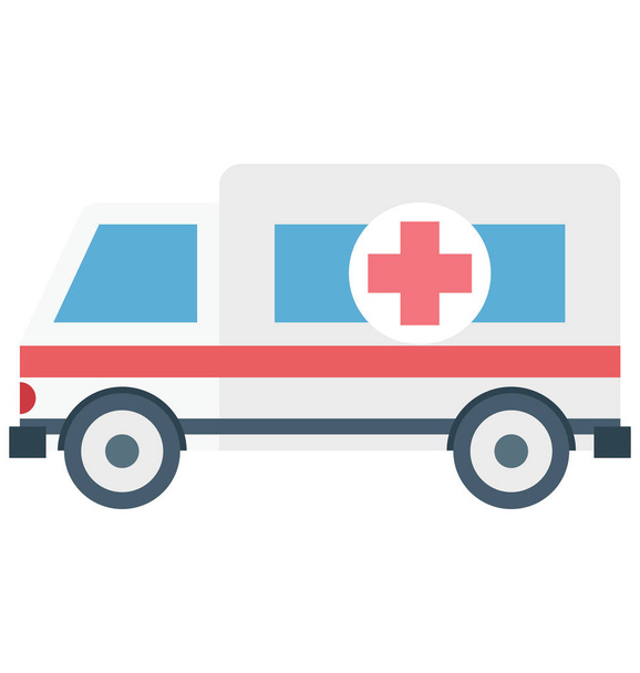 ambulancia, transporte médico, icono de vector aislado que se puede modificar o editar fácilmente
 - Vector, imagen