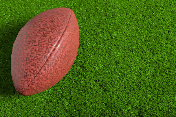 Football in grass on background,close up - Foto, Imagen