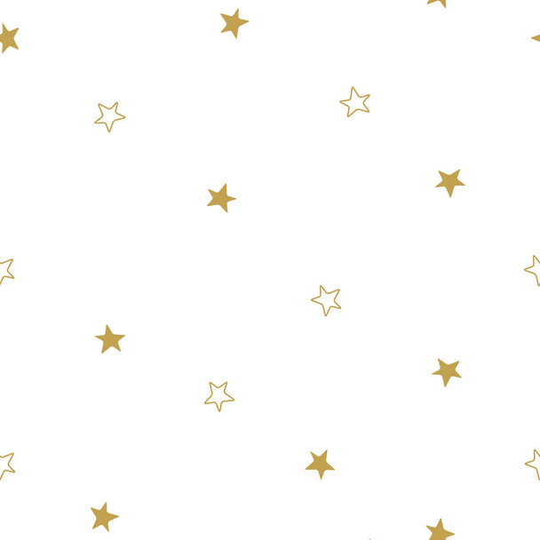 Christmas stars seamless pattern. Stars on white backround. - Vektor, obrázek