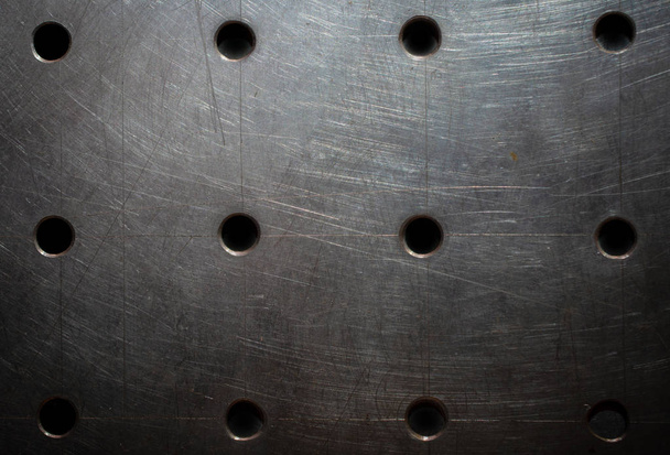 Textura metálica antigua con remaches, fondo de acero
 - Foto, Imagen