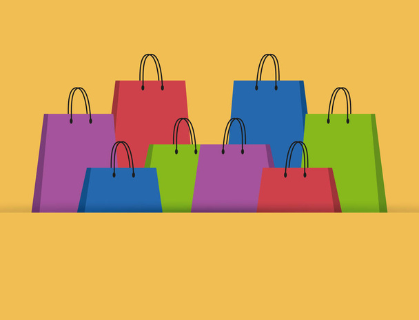 shopping bag store - Vector, Image