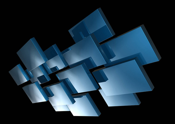 Abstract cubes 3d rendering - Fotó, kép