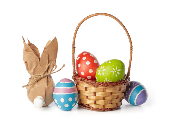 easter eggs isolated on white backgrund, holiday concept - Foto, afbeelding