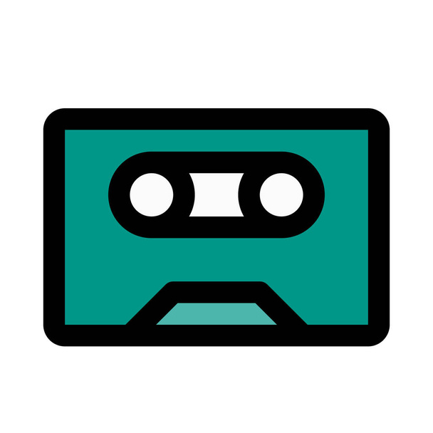 Muziek cassette tape, kleurrijke vectorillustratie - Vector, afbeelding