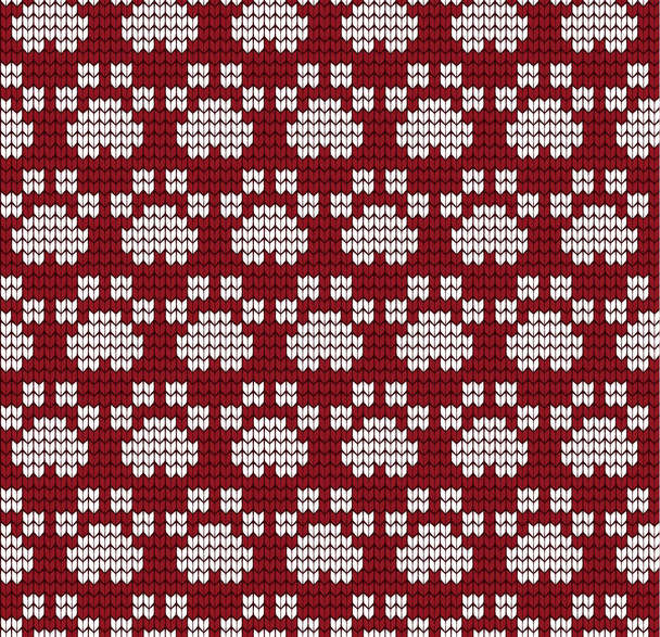 Modèle tricoté sans couture avec pattes de chat
 - Vecteur, image