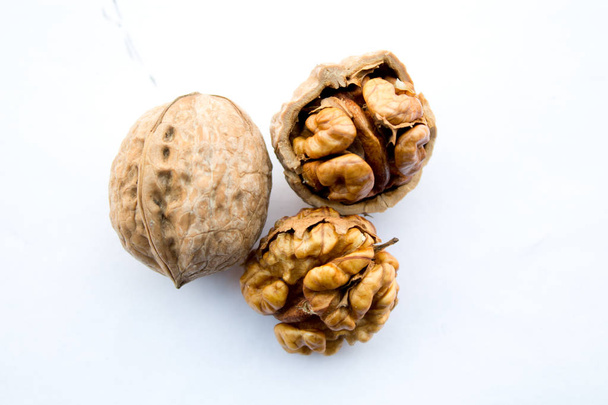 walnuts isolated on white background - Photo, Image