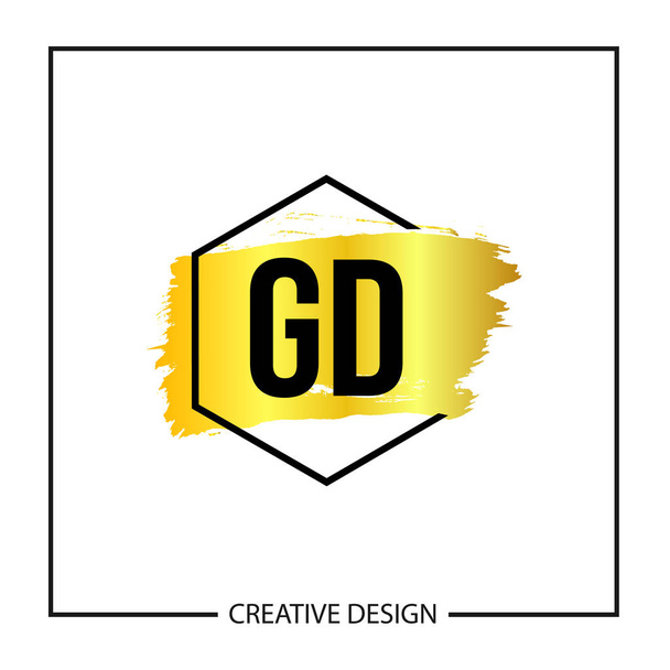 Początkowe litery Gd Logo Szablon projektu - Wektor, obraz