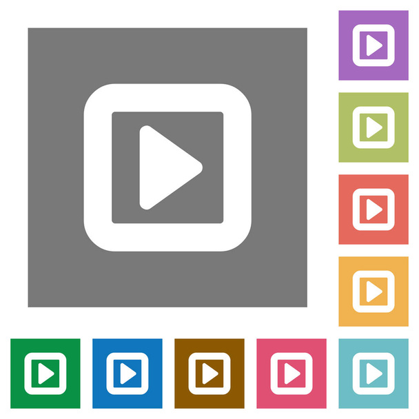 Alternar ícones planos direito em fundos quadrados de cor simples
 - Vetor, Imagem