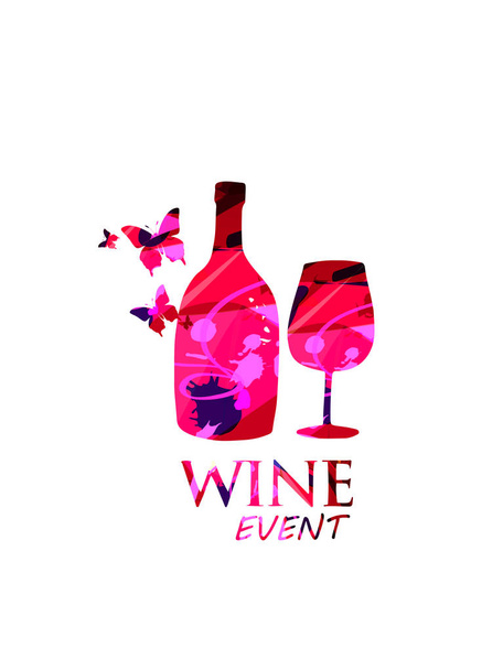 evento de vino fondo colorido
 - Vector, imagen
